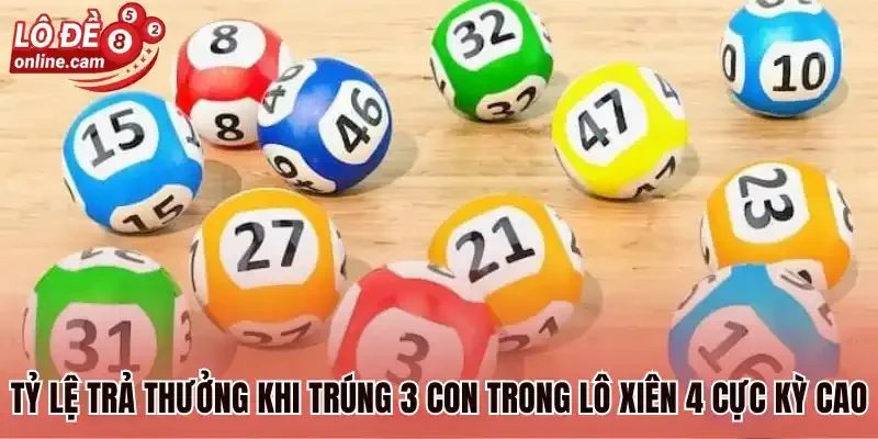 Xiên Quay 4 Là Gì? Cách Tính Tiền và Đánh Hiệu Quả Nhất 2 Tỷ lệ trả thưởng khi trúng 3 con trong lô xiên 4 cực kỳ cao