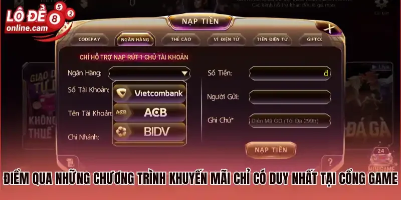 Điểm qua những chương trình khuyến mãi chỉ có duy nhất tại cổng game