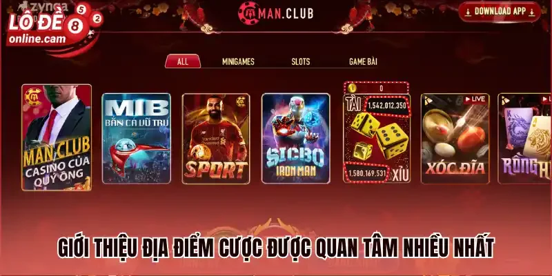 Manclub - Sân Chơi Lô Đề Đáng Để Trải Nghiệm Trong Năm 2026 1 Giới thiệu địa điểm cược được quan tâm nhiều nhất