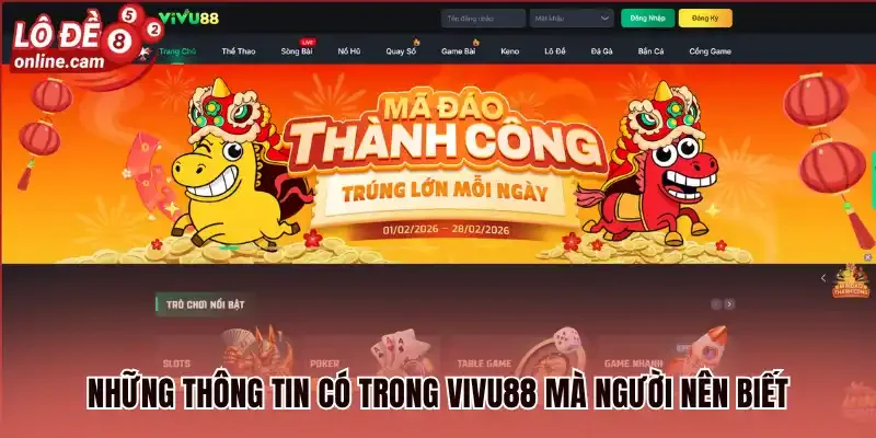 Vivu88 - Trải Nghiệm Quay Thưởng Uy Tín, Minh Bạch Nhất 2026 1 Những thông tin có trong Vivu88 mà người nên biết