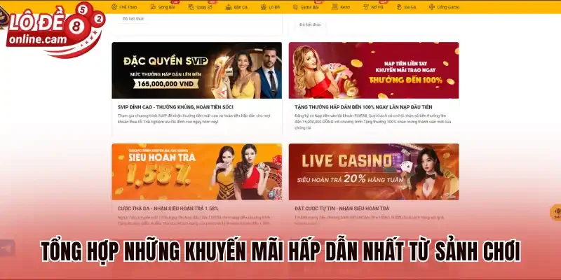 Five88 - Sân Chơi Lô Đề Online Uy Tín Nhất Hiện Nay 3 Tổng hợp những khuyến mãi hấp dẫn nhất từ sảnh chơi